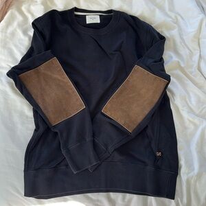 Billy Reid leather patch sweater Dover